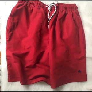 Brooks Brothers Solid Red Men’s Swimsuit Small